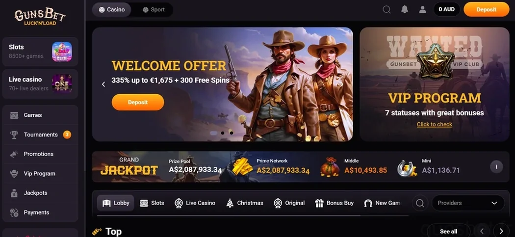 GunsBet Casino s'est imposé depuis 2017 comme une plateforme de jeux en ligne reconnue Casino